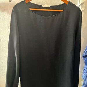 The Row long sleeve black top